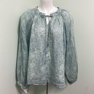 Clara The Label Green Floral Cotton Top XL